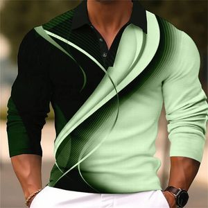 2023 Uomo a maniche lunghe con cappuccio tinta unita moda strisce uomo affari vestiti camicia bottone polo camicetta golf bottoni Tshit Top 240118