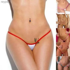 Briefs trosor kvinnor underkläder sexiga thongs lågt tunna block G-sträng kvinnlig thong mager för daglig slitage l yq240215