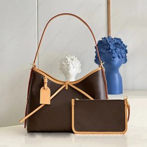 Сумки на плечо Carryall Сумка из холста с покрытием Женская модельерская сумка Коричневая дизайнерская сумка Классический Старый цветок Съемный регулируемый плечевой ремень Сумка через плечо