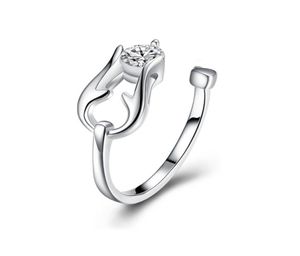Совершенно новое кольцо из стерлингового серебра с покрытием Trend Скорпион DHSR933 Американский размер открытый женский039s 925 серебряная пластина Кольца-пасьянсы ювелирные изделия2099747