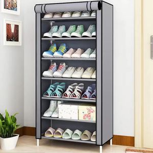 8layers Zippered MultiLayer Dust Proof Shoe Rack Simple Assembled Large Capacity Storage Cabinet For Entryway Living Room 240130