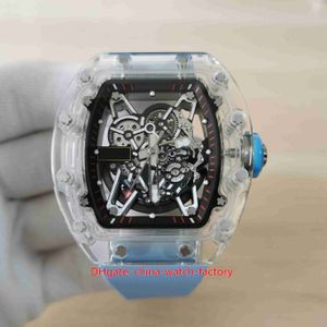 Super Factory Mens Watch 44mm x 50mm RM35-02 Rafa NTPT Skeleton Transparent Sapphire Glass Rubber Bands Designer Watches Mekaniska automatiska armbandsur