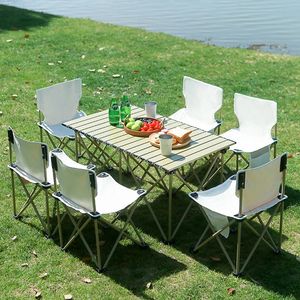 Picknicktisch-Stuhl-Set, zusammenklappbar, für Camping, Wandern, tragbare Ausrüstung, zusammenklappbar, leicht, Naturwanderung, Outdoor-Möbel 240124