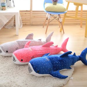 150cm Large Size Soft Shark Plush Toy Big Creative Blue Whale Stuffed Soft Shark Sea Fish Plush Pillow Lovely Children Baby Doll 240119