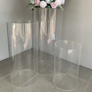 3pcs one set)Acrylic Cylinders Pedestal Stand Round Pillars Plinth Column Cake Dessert Stand For Party Birthday Wedding Backdrop stage