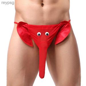 Briefs Panties Mens Sexy G-String Stylish Elephant Bulge Pouch Men Elastic Erotic Lingerie Gay Thong Underwear Sex Costume New YQ240215