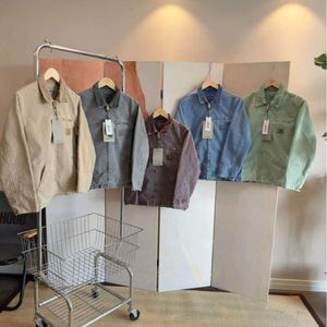 2024 Men's Jackets Work Clothes Fashion Brand Carhart Canvas Washable Wax Dyed Detroit Jacket Coat American Style Workwear Label Motion classic Design 888vvvv