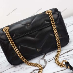 10a 1:1 Leather Women Designer Cross Body Bag Chain 443497 443496 Double Letter Top Quality with Box Genuine Leather Messenger Purses