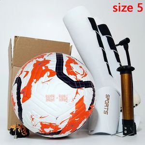 Soccer Ball Size 5 Match Training Football equipment set High Quality PU Balls Socks Shin Guards 240127