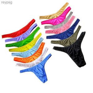 Slips Höschen 15 Farben Nylon Tanga Männer Beutel konvexen G-String für halbtransparente dünne Eisseide männliche Tanga Jocks Unterwäsche YQ240215