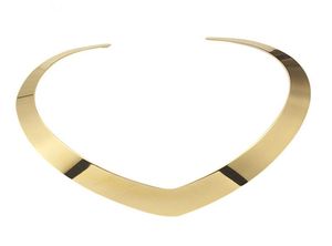 Punk krage choker halsband hals smycken för kvinnor mode 100 rostfritt stål enkel personlighet guldmoment halsband4187098