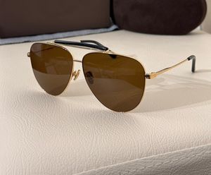 Gold Brown Pilot Sunglasses 1018 Men Fashion Sunglasses Sunframe Shades Sonnenbrille Sunnies Gafas de sol UV400 Eyewear with Box