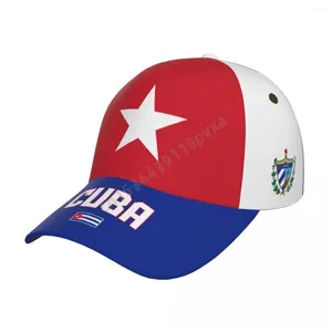 Bollmössor unisex kuba flagga kubansk cool vuxen baseball cap patriotisk hatt för fotboll fans män kvinnor