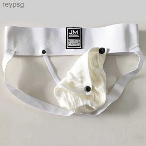 Cuecas calcinha jockmail gay sexy jockstraps extra largo cinto grande bolsa escrotal masculino tanga destacável masculino cor sólida meninos g-string yq240215