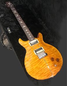 Custom Santana LL Santana Yellow Quilt Maple Top Guitar Reed Smith 24 Frets China Made Prs Electric Guitars