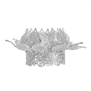 Hårklipp lotus form pannband tiara krona icke-blekande lyxig legering huvudbonad för födelsedagsfest vuxen ceremoni