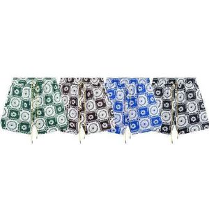 Nuovi pantaloni da spiaggia argento online con fiori di anacardi con stampa completa, pantaloncini unisex stile High Street