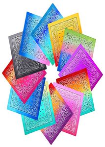 Mode Multi Color 100 Cotton Fabric Bandana Material Anpassad skidhuvud Paisley Bandanas i Stock Express -leverans för WH7086159