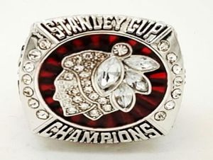 Newest Men fashion jewelry 2013 Blackhawks ship ring alloy sports fans collection souvenirs Christmas friend gift2298232