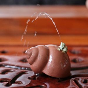 Yixing ręcznie robiony fioletowy piasek Pet Pet Creative Frog Water Spray Kung Fu Tea Zestaw herbaty Taca Ozdoby domowe herbatę