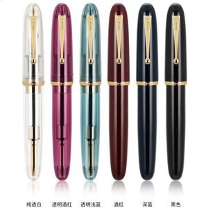 Jinhao 9019 Fountain Pen #8 Ekstra İnce Fine Orta Nib Büyük Boyut Ofis Yüksek Kapasiteli Mürekkep Dönüştürücüsü ile Yazma Kalemi 240130