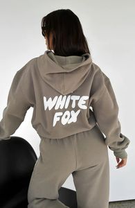 Womens White Fox Hoodie Define Mulher Dois Conjunto de 2 Peças Mulheres Homens Conjunto de Roupas Sporty Pulôver Com Capuz 12 Cores Designer Tracksuit Primavera Outono Inverno Tracksuits