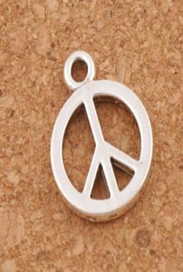 150pcslot Antique Silver Smooth Peace Sign Charms Pendants Small Jewelry DIY Bracelets Necklaces Earrings Accessories 182x146535751662767