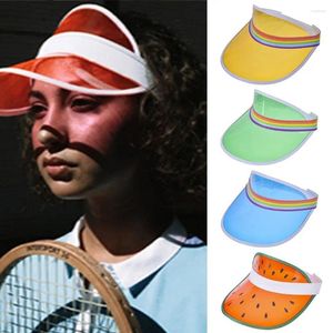 Berets Sommer Anti-UV Streifen Baseball Hut Frauen Männer Transparent Leere Top Sonnenschirm Visier Kappen Fahrrad Sport Zubehör