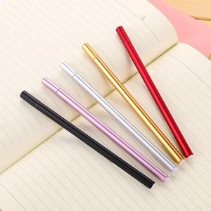 Креативные корейские канцелярские принадлежности, металлическая нейтральная гелевая ручка, офисные школьные принадлежности, ручки для подписи, инструмент для письма, сплошной цвет