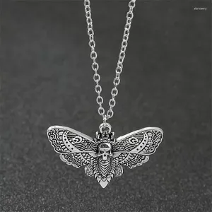 Pendant Necklaces Necklace For Women Men Vintage Fashion Sugar Skull Death Moth Choker Gothic Goth Rock Emo Jewelry Gifts