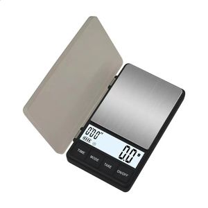 LCD Digital Timing Coffee Scale 1KG01G kieszeń Mały domowy elektroniczny gram biżuteria wielofunkcyjna ważenie 240129