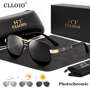 サングラスClloio Top Brand Designer Pochromic Men women偏光サングラスカメレオンアンチグレアドライビングOculos de Sol