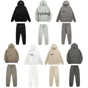 Mens Tracksuits Designer New Tracksuit ess Märke tryckt sportkläder män 6 färger varma två stycken set löst hoodie sweatshirt byxor uppsättningar