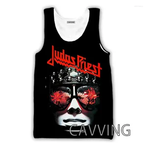 Erkek Tank Tops Makasing 3d Baskılı Yahudi Priest Rock Band Harajuku Vest Yazı Sokak Giyim Sokak Giyim Erkekler/Kadınlar