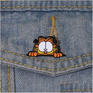 Cartoon-Zubehör, Lazy Cat Pin, niedliche Filme, Spiele, harte Emaille-Pins, zum Sammeln, Metall-Brosche, Rucksack, Hut, Tasche, Kragen, Revers, Abzeichen, Drop Del Oth71