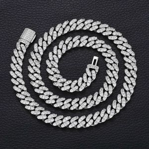 8mm Moissanit Kubanische Kette für Männer S925 Silber Pass Test Diamond Halskette Hip Hop Rock Feiner Schmuck