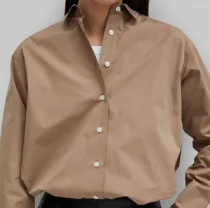 Женские блузки - женские теплые капри цвета хаки, хлопковая рубашка большого размера, рубашки с неровным краем, воротник на пуговицах спереди, длинные рукава, манжета на пуговицах