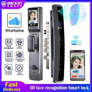 Smart Lock 3D Face Recognition WIFI APP Door Fingerprint Biometric Card Key Digital Home Intelligence