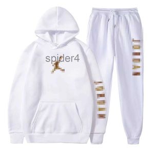 Sweatpants and Hoodie Set Tracksuit Men Hooded Sweatshirt Pants Pullover Suit Casual Clothe Ssss QGYC RS5T