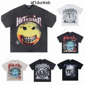 Hellstar Shirts Designer Short Shirt Mens Plus Tees Hellstar t Shirt Rapper Wash Grey Heavy Craft Unisex Sleeve Tshirts Tops High Street PMGB