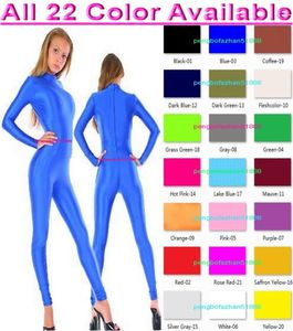 Unissex 23 cores lycra elastano catsuit traje sem headhandfoot sexy mulheres collants corpo terno trajes de yoga volta zip festa de halloween8649708