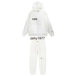 Designer New Tracksuit ESS Brand Printed Sportswear Men 6 Colors Warm Two Pieces Set Loose Hoodie Sweatshirt Pants Sets Hoodie