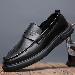 Echtes Leder Loafer Männer Bequeme Herren Boot Wohnungen Mode Marke Stil Mann Casual Schuhe Vielseitige Kleid Schuhe Drive 240202