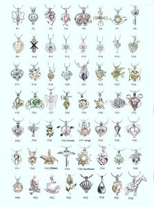 Pendant Necklaces 100pcs/lot Mixed Design 18kgp Pearl Cage Pendants Fashion Lovely Wish Beads Locket Charm Mountings DIY Jewelry Wholesale