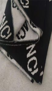 Schal für Männer, modische Schals mit Buchstabenmuster, Wolle, lange Schals, Größe 180 x 30 cm, Top-Qualität, AQ5W3898775