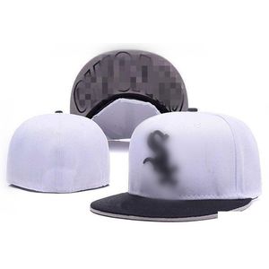 Berretti da baseball all'ingrosso White Sox Berretti da baseball Donna Uomo Gorras Hip Hop Street Casquette Bone Cappelli aderenti H2-7.5 Drop Delivery Moda Ac Dhewb