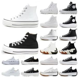 Projektant z lat 70. Buty płócienne TREAKER PONSITYS Buty Kobiety Sneaker Gruba dolna platforma Buty Designer Black White Run Star Ruch