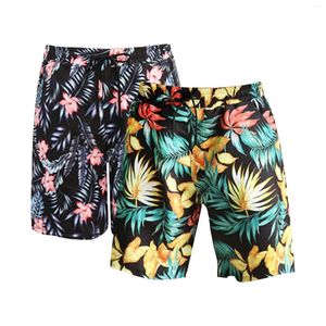 Herr shorts strandbyxor stora och höga badstammar för män pojkar flaggfodrade brädet blommor