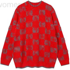 Suéteres masculinos designer entre versões de mercado high-end da marca moderna GU estampa completa manga comprida versátil grande suéteres masculinos e femininos com gola redonda 2LVO