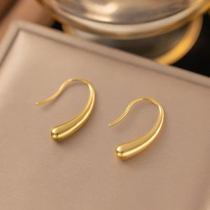 14k Yellow Gold Mini Waterdrop Stud Earrings For Women Girls French Style Teardrop Earrings Wedding Jewelry Birthday Gifts New